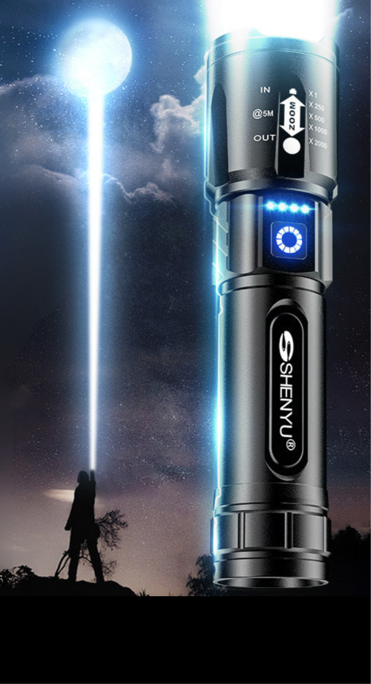 🔥 The Ultimate High-Power Flashlight – Light Up the Darkness! 🔦