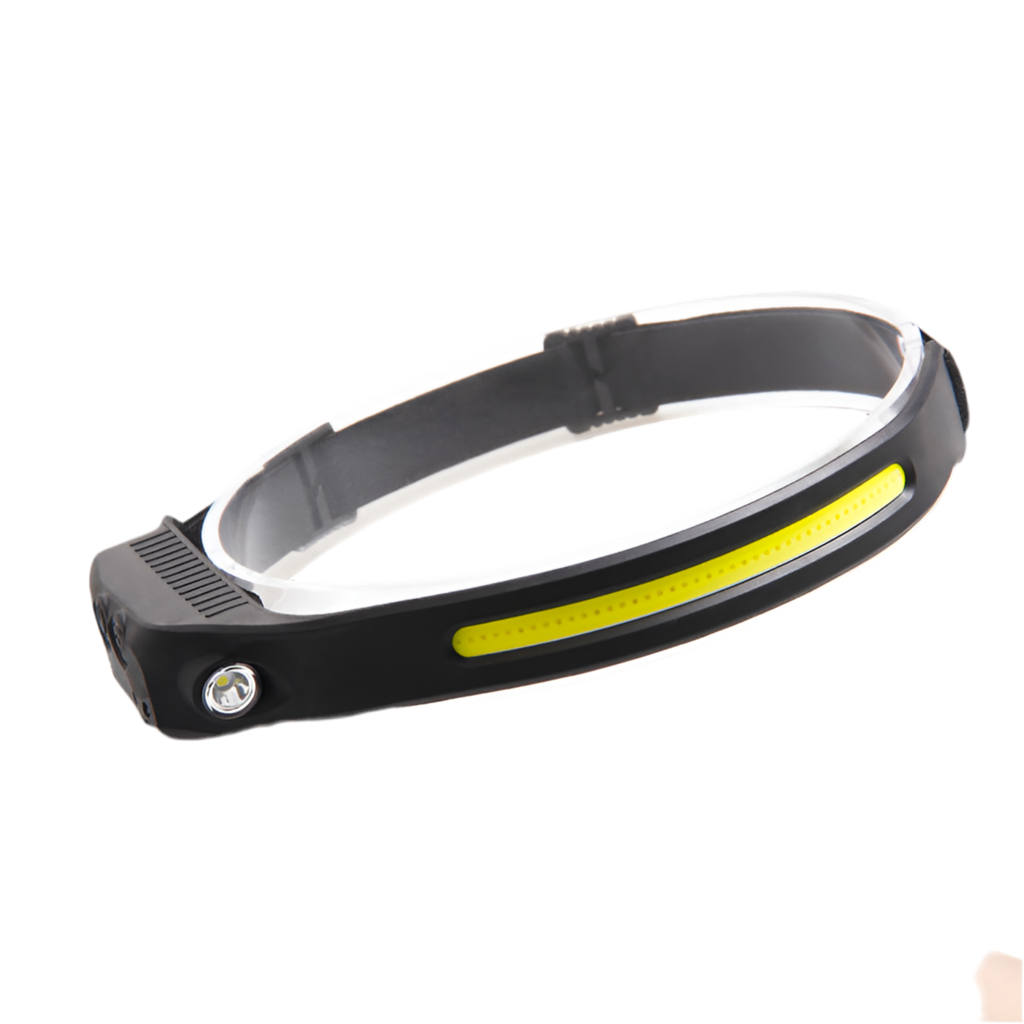 New Silicone Sensing Headlamp Type-c Charging Led Red White Yellow Light Outdoor Running Fishing Cob Headlamp