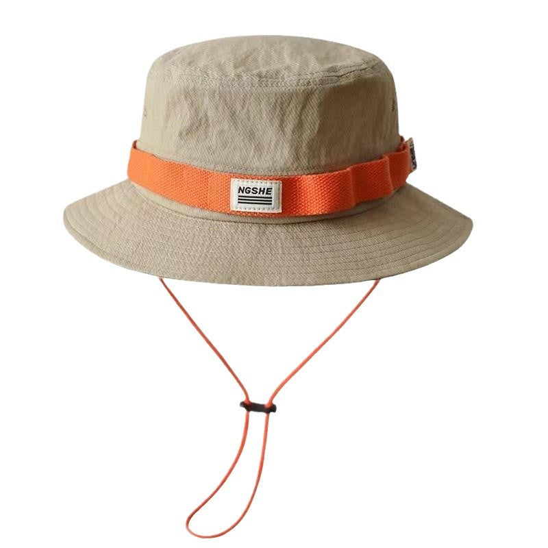 Japanese Outdoor Travel Camping Fisherman Hat Summer Sunshade Sunscreen Hat Trendy Men's And Women's All-match Fishing Wide-brimmed Hat Trendy